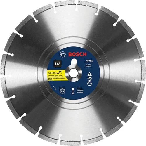 Miniatura 8 de BOSCH DB1241S Hoja de diamante de borde segmentado estándar de 12 pulgadas con eje de 1 pulgada para aplicaciones universales de corte tosco