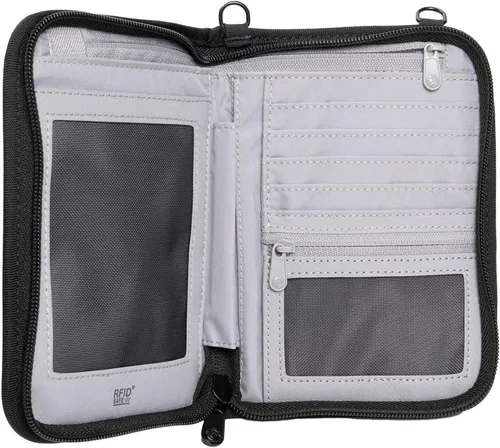 Miniatura 2 de Pacsafe Bloqueo RFID antirrobo RFID V150, Negro -, Rfidsafe V150 Cartera compacta antirrobo para pasaporte con bloqueo RFID