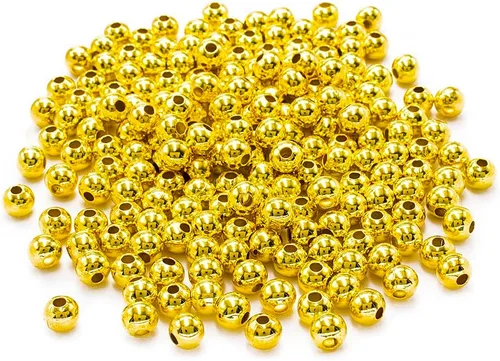 Miniatura 7 de (R) Cuentas de metal lisas y redondas de bronce envejecido de 8 mm, 200 piezas