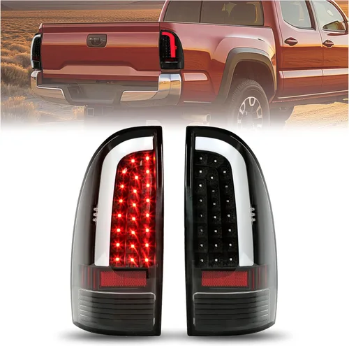 Kojem Luces traseras LED compatibles con Toyota Tacoma 2005-2015, barra de tubo LED en forma de C, luces traseras de freno, luces traseras para