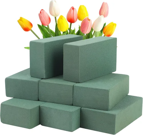 CCINEE 8 piezas de bloques de espuma floral, bloques verdes de espuma floral para mini floristería, suministros para arreglos de flores frescas y