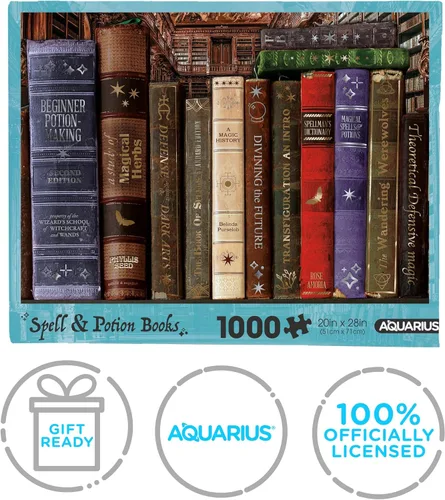 Miniatura 7 de AQUARIUS Rompecabezas de libros de hechizos y pociones (rompecabezas de 1000 piezas), sin deslumbramiento, ajuste de precisión, 22 x 28 pulgadas