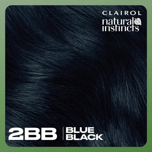 Miniatura 9 de Clairol Natural Instincts - Tinte semipermanente para el cabello, color negro azul 2BB, paquete de 1 unidad 2BB Azul Negro