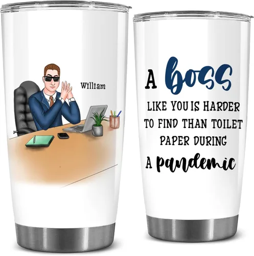 Miniatura 10 de BECHUSKY Regalos Personalizados para Contadores para Jefes, Mujeres y Hombres - Taza Termo Personalizada con Nombre de Hoja de Cálculo - Regalos