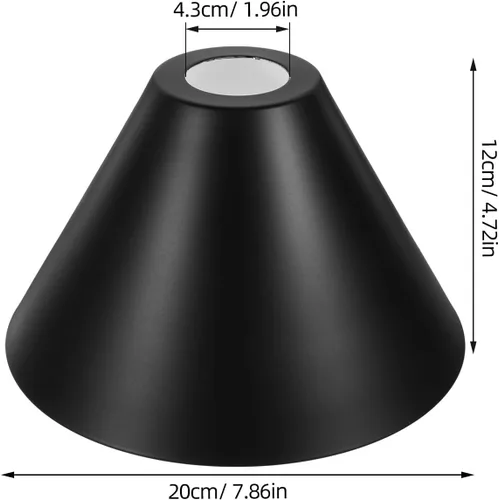 Miniatura 4 de DOITOOL Pantalla de lámpara de araña pequeña de hierro colgante de 7.9 pulgadas, pantalla moderna duradera para sala, comedor, cocina, estudio