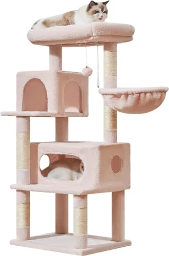 Miniatura 16 de Taoqimiao Árbol para gatos, torre para gatos de 38.5 pulgadas para gatos de interior, adecuado para gatitos con lujoso condominio para gatos