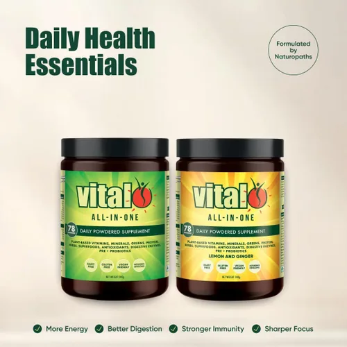 Miniatura 3 de Vital Suplemento de salud diario todo en uno, paquetes de 0.35 onzas, paquete de 30 Natural Greens Superfood Powder for Energy & Health, Super