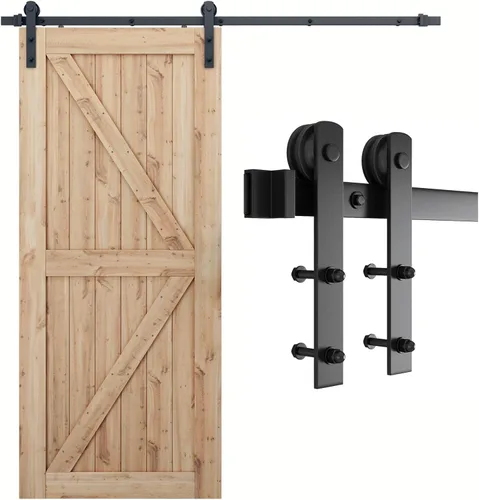 Miniatura 9 de Gancho para puerta Smartstandard deslizante, para puertas de graneros, con forma de "I", color negro, negro