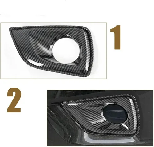 Miniatura 4 de HATHWAY Ajuste para Navara NP300 2016-2021, cubierta de luz antiniebla de coche, parachoques delantero de coche, ABS fibra de carbono, cubierta
