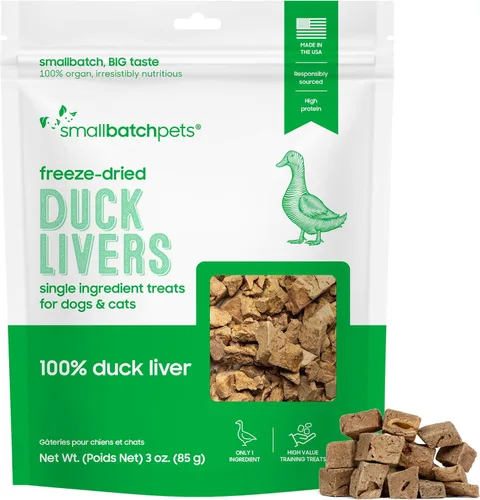 Miniatura 8 de smallbatch Pets Premium - Golosinas de corazón de res liofilizadas para perros y gatos, 3.5 onzas, fabricadas y obtenidas en los Estados Unidos, un