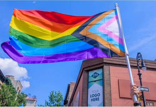Miniatura 2 de TOPFLAGS Bandera del Orgullo Progreso Banderas Gay 2x3FT Vivid Rainbow Apoyo Comunitario Bisexual Banner LGBTQ Resistente a la decoloración