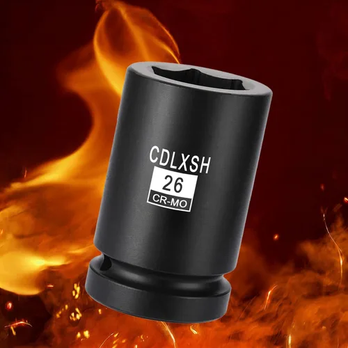 Miniatura 6 de Juego de llaves de impacto de 3/4", 21 piezas de llaves de vaso grandes resistentes, acero Cr-Mo, enchufes métricos estándar de 6 puntos