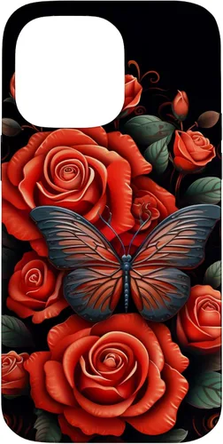 Miniatura 21 de Cute Butterfly Red Floral Flower Butterfly Rose Case for iPhone 17