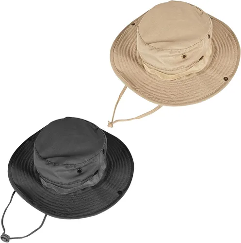 Miniatura 7 de Sombreros de sol para hombres y mujeres, sombrero de cubo UPF 50+, sombrero Boonie plegable, protección UV, senderismo, playa, pesca, safari