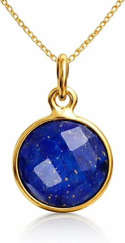 Miniatura 20 de Collar con colgante redondo, piedras preciosas naturales, labradorita, piedra lunar arcoíris, cristal, cuarzo rosa, amatista, citrino, plata de ley