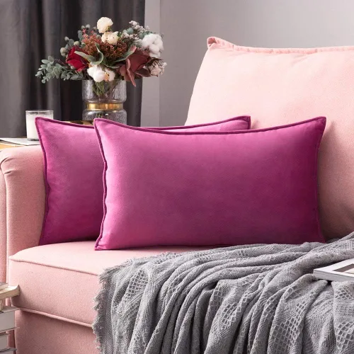 Miniatura 36 de MIULEE Paquete de 2 fundas decorativas de cojines de poliéster suave, fundas de almohada cuadradas cómodas y suaves para sofá, sillón, dormitorio