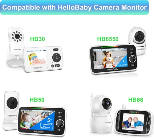 Miniatura 3 de LEFXMOPHY Cargador de repuesto para HelloBaby HB66, HB50, HB6550, HB30 Baby Camera Monitor K05S050100U 5V Cable de carga Cable de alimentación NO