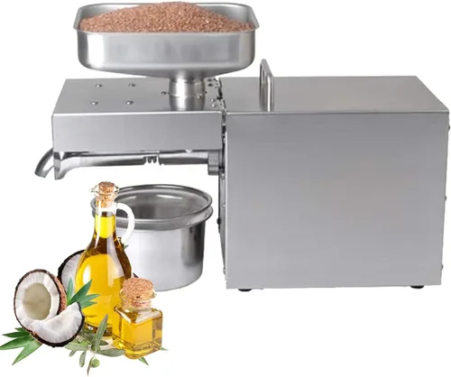 Oil Press Machine 1500W Household/Commercial Grade Automatic Oil Expeller for Flax Pecan Peanut Castor Hemp Seed Canola Sesame Sunflower Soybean