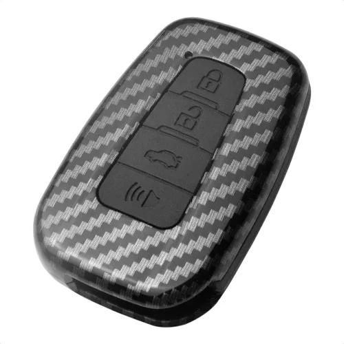 Miniatura 6 de Funda inteligente para llavero compatible con Toyota Corolla Hatchback C-HR Prius RAV4 3 botones de entrada sin llave, accesorios de control remoto
