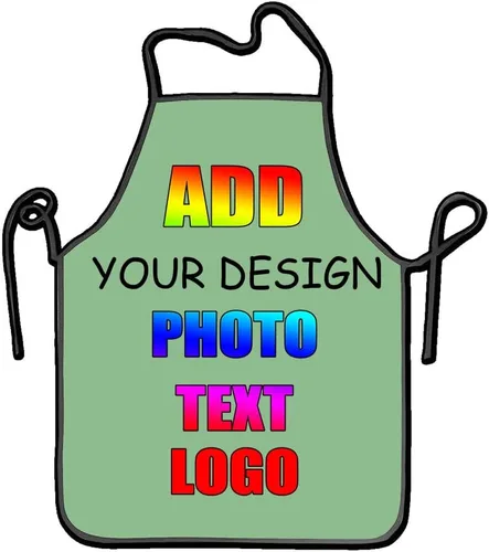 Miniatura 5 de NALAHOME Delantales personalizados para hombres y mujeres delantales personalizados con logotipo de texto fotográfico Negro