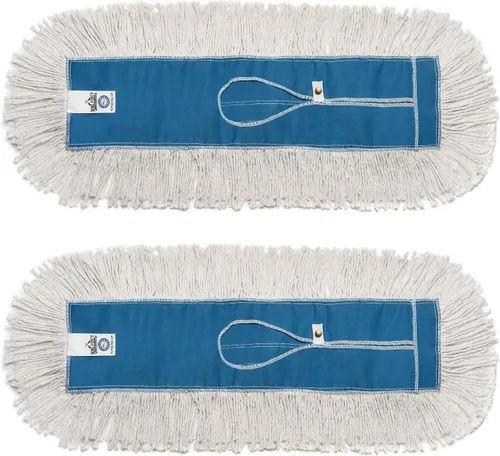 Miniatura 10 de Nine Forty - Recambios de cabeza de fregona de algodón de grado industrial de 18 x 5 pulgadas, reemplazo perfecto para hogares ocupados, gimnasio