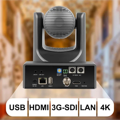 Miniatura 2 de SMTAV 20X Optics Zoom 4KP60UHD NDI PTZ Cámara, compatible con seguimiento automático AI y POE con transmisión en vivo IP de red, salida de video