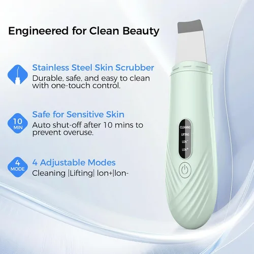Miniatura 5 de Espátula Limpiadora de Piel Facial, Herramienta Removedora de Puntos Negros para Limpieza Profunda Facial, Espátula Facial Limpiadora de Poros con 4