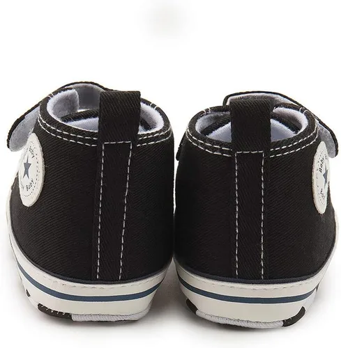 Miniatura 5 de Meckior - Zapatos deportivos de lona para bebé, con suela suave y caña alta, para sus primeros pasos y estar en la cuna