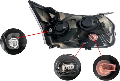 Miniatura 4 de Faro delantero cromado para el lado izquierdo del conductor, montaje completo para Ford Transit-150 Transit-250 Transit-350 Transit-350 HD de Lado