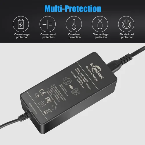 Miniatura 5 de KUNLUN D-Tap - Cargador rápido [DC 16.8V/4A] con cable de grifo D para montaje en V, bloqueo en V, cargador de batería de montaje dorado, para Sony