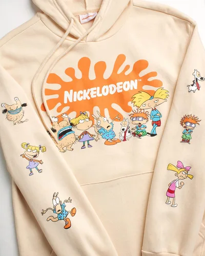 Miniatura 4 de Nickelodeon - Sudadera con capucha para hombre, diseño retro de los años 90 Nick Splat de dibujos animados