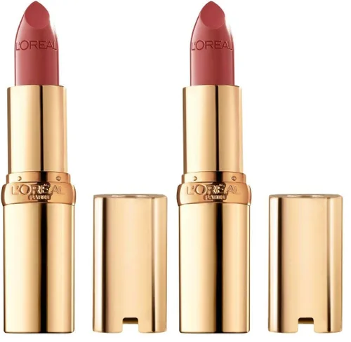 Miniatura 24 de L'Oreal Paris - Lápiz labial Colour Riche Original, cremoso e hidratante, satinado con aceite de argán y vitamina E, Pink Flamingo, 1 unidad Rosado