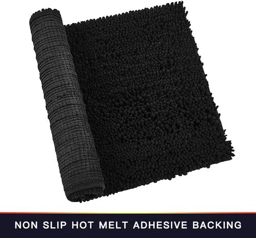 Miniatura 154 de Walensee Alfombra de baño antideslizante (24x17 pulgadas, rosa polvoriento) absorbente de agua, súper suave, lanuda de felpilla, lavable a máquina