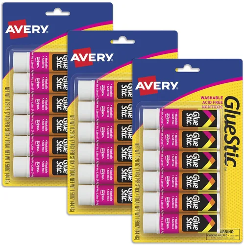 Miniatura 11 de Avery barra de pegamento blanca, lavable, no tóxica, 0.26 oz. Pegamento permanente en barra, paquete de 2 (00171)