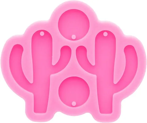 Miniatura 3 de Angel Wings Molde para pendientes de cactus - Moldes de fundición de joyería de resina - Material de silicona - Rosa
