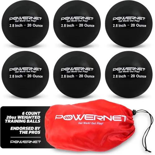 Miniatura 8 de PowerNet Pelotas de béisbol con peso para entrenamiento de bateo, equipo de entrenamiento de béisbol para lanzar y batear, desarrollar músculo