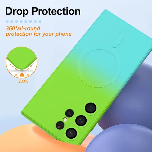 Miniatura 3 de Funda magnética para Samsung Galaxy S23 Ultra, bonita funda protectora delgada de TPU suave a prueba de golpes, protección de pantalla y cámara