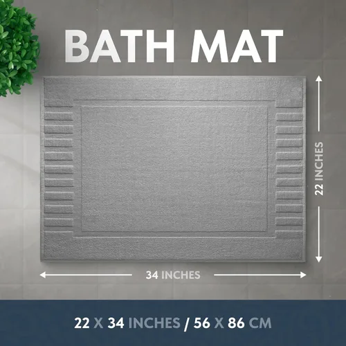 Miniatura 3 de White Classic Juego de toallas de baño de lujo, algodón absorbente para hotel, spa, ducha/bañera (no es una alfombra de baño), 22 x 34 pulgadas