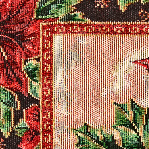 Miniatura 4 de Violet Linen Juego de 4 manteles individuales decorativos con diseño de flor de pascuas de Navidad de 13 x 19 pulgadas