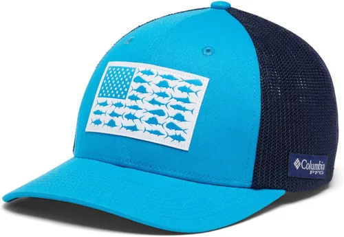 Miniatura 761 de Columbia - Gorra de malla con bandera con árboles unisex para adultos, corona alta