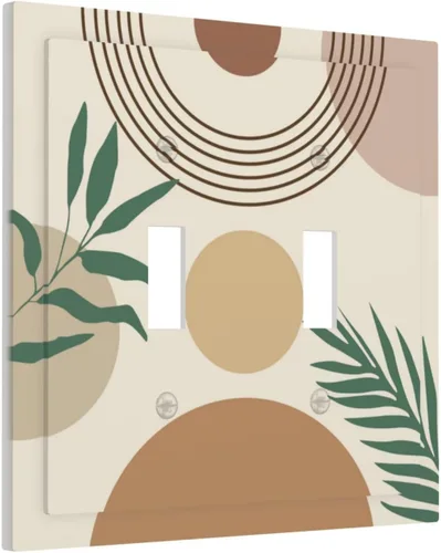 Miniatura 124 de Cubierta de interruptor de luz de palanca individual decorativa de 1 cuadrilla, placa frontal eléctrica para baño, cocina, decoración del hogar