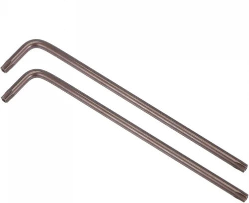 uxcell T40 Anti manipulación Torx Star Key Bit Llave, forma de L 7.48 pulgadas brazo largo, acero S2 2 PC