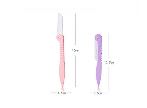 Miniatura 2 de WOIWO 1 paquete (total 3 piezas) para cara y cejas, kit de aseo de cuchillo de afeitar plegable