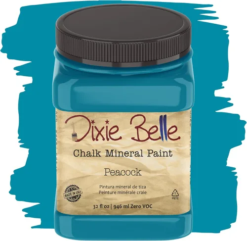 Miniatura 307 de Dixie Belle Paint Company - Pintura con acabado de tiza para muebles, color negro (Caviar), 1 galón, 128 fl oz, pintura mineral color rosa intenso