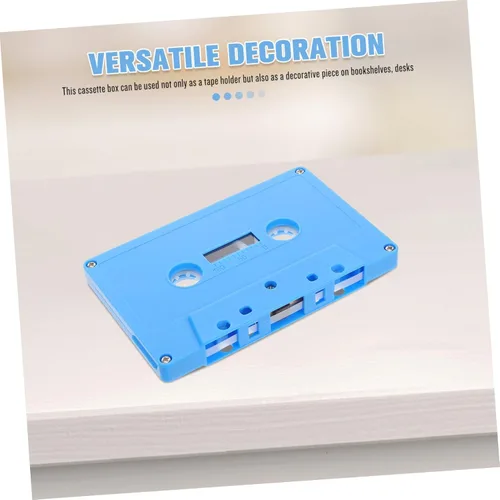 Miniatura 7 de YARNOW Caja de almacenamiento de cinta de cassette retro para decoración de casetes DIY cinta de audio decoración música Azul (Sky-Blue)