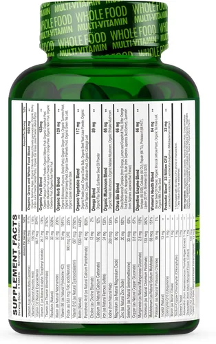 Miniatura 8 de Whole Food Multivitamínico para mujeres – Multi Vitaminas, Minerales, Extractos Orgánicos – Vegano Vegetariano – Mejor para la Energía Diaria