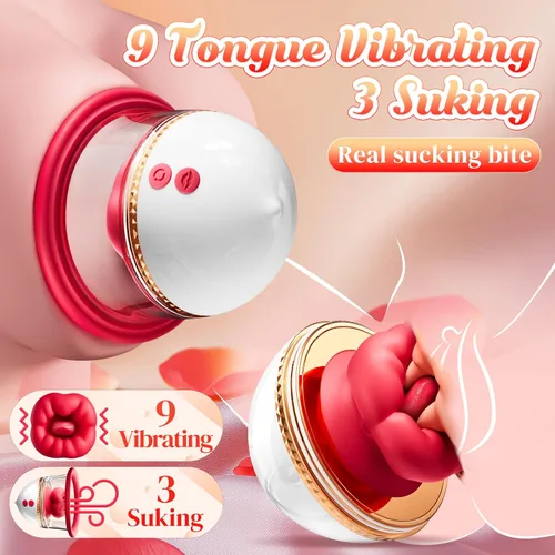 Miniatura 8 de Juguetes sexuales Rose Toy Sucker Vibrador - Juguetes para pezones con 9 modos de vibración y 3 modos de succión, vibradores de juguete sexual