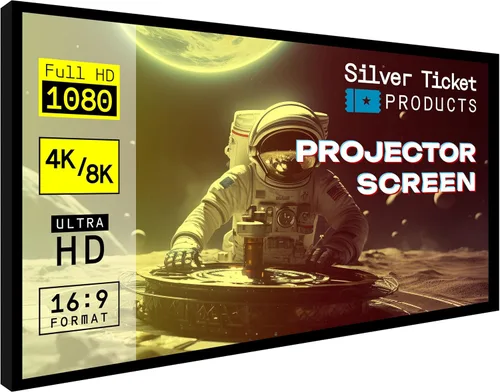 Miniatura 11 de Silver Ticket Products STR Series - Marco fijo de cine en casa de 6 piezas, 4K / 8K Ultra HD, HDTV, HDR y pantalla de proyección de películas 3D