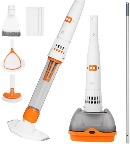 Miniatura 9 de Aspiradora recargable para bañera de hidromasaje para piscina y spa, modo dual y sistema de accionamiento magnético, filtros de malla ultra fina