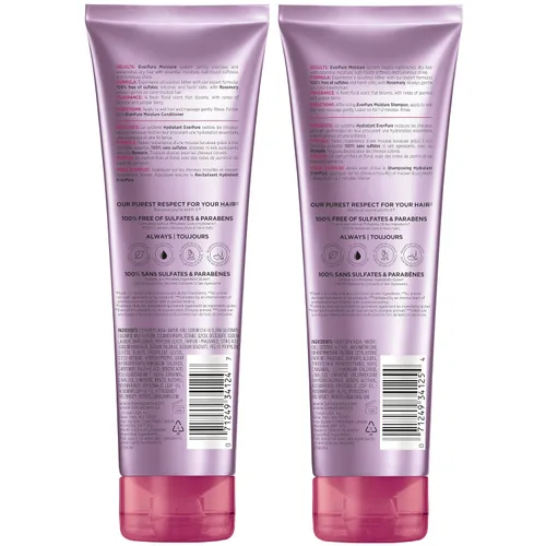 Miniatura 10 de L'Oreal Paris Set de Champú y Acondicionador Hidratante Libre de Sulfatos, Cuidado Capilar para Cabello Teñido con Botánicos de Romero, EverPure, 1